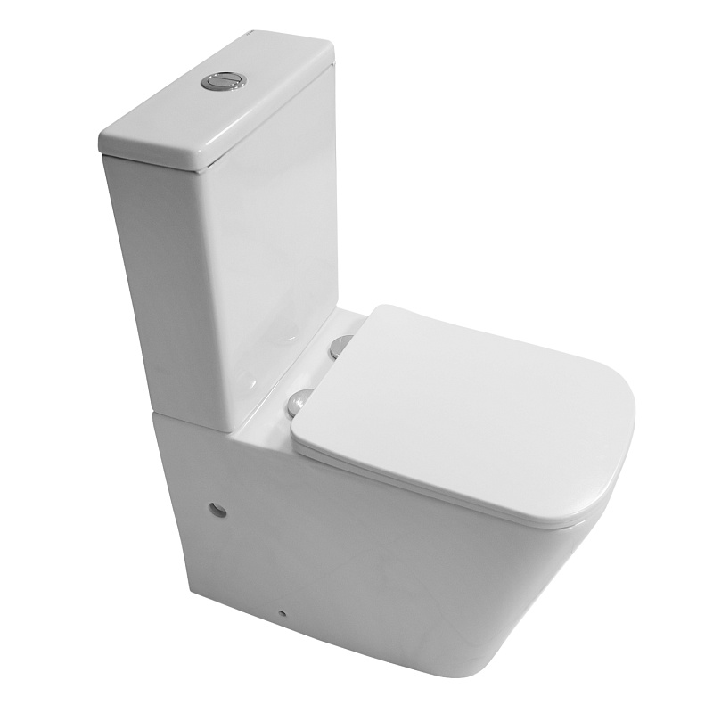 Azario Indor унитаз напольный безободковый с сиденьем микролифт AZ-T004B-R