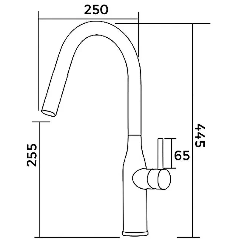 Смеситель для кухни с выдвижной лейкой Gappo G4398-45