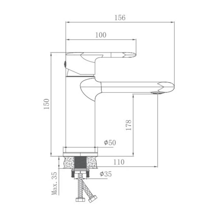 Смеситель для раковины Haiba HB10564 Хром