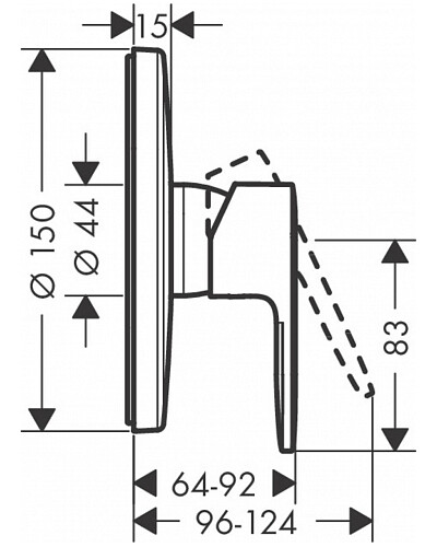 Hansgrohe 71667000S Set HG Vernis Blend смеситель для душа скрытого монтажа (71667000+01800180) Хром
