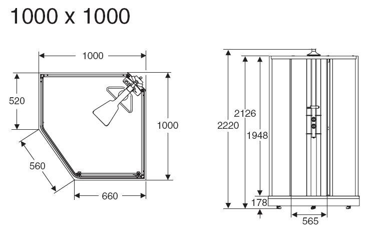 Ido Showerama 8-5 душевое ограждение 100*100*222 T