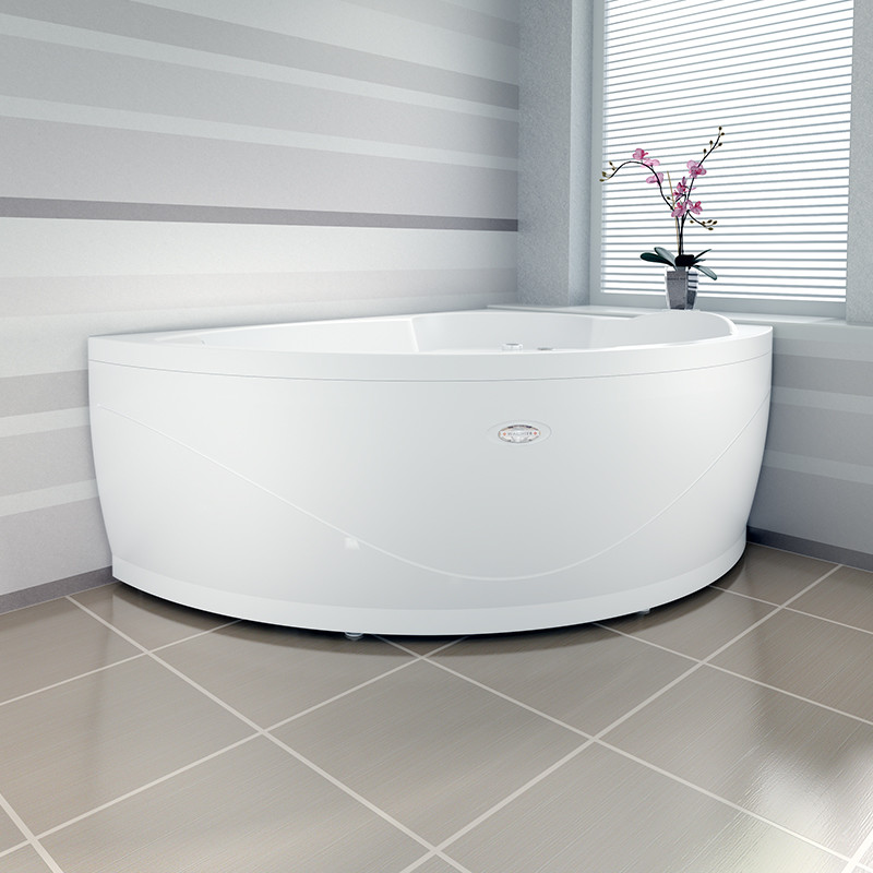 Wachter Алари 168x120 см ванна акриловая асимметричная с гидромассажем и фронтальной панелью белая правая