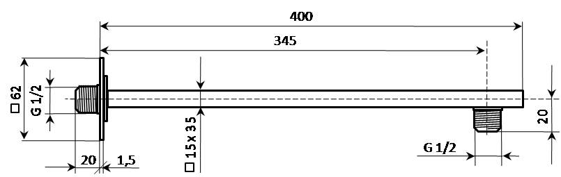 Kerama Marazzi Fioretto настенный кронштейн AC50CR745T540BIKM