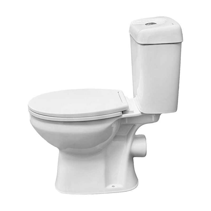 Унитаз напольный с сиденьем микролифт полипропилен Azario Адур 640x380x755 AZ-08