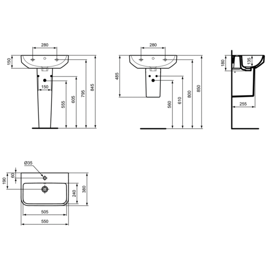 Ideal Standard i.life раковина 55х38 см T458401