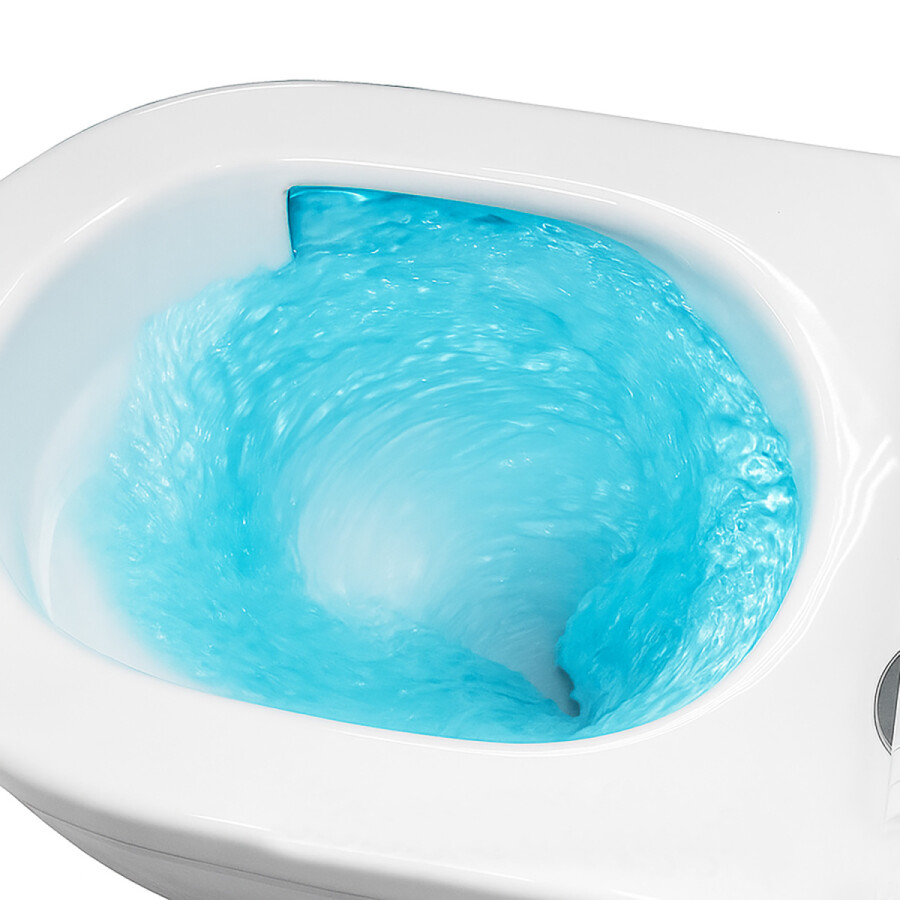 Унитаз подвесной Azario Fora 368х530х410 безободковый "Скрытое Торнадо" быстросъемное микролифт AZ-0017-UQ3