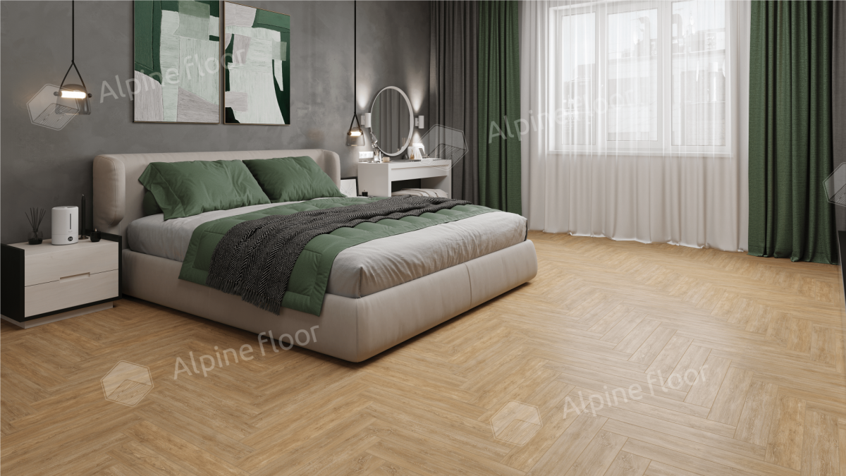 Ламинат Alpine Floor Herringbone LF102-3A Дуб Фландрия 606 х 101 х 8 mm