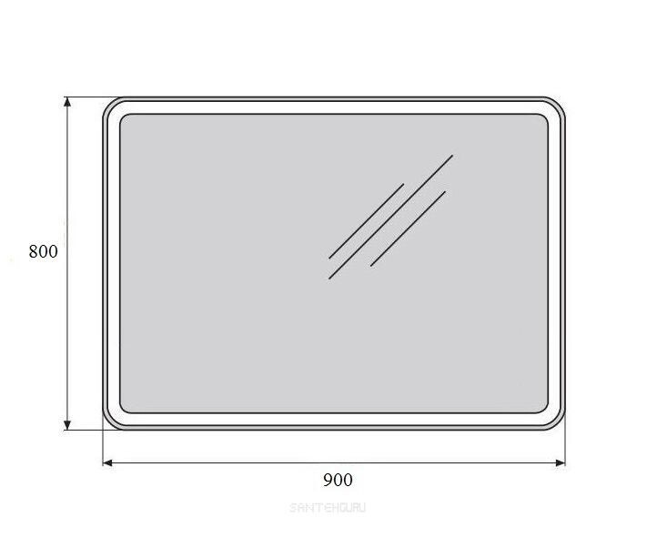 Зеркальное полотно BelBagno 90*80 SPC-900-800-LED