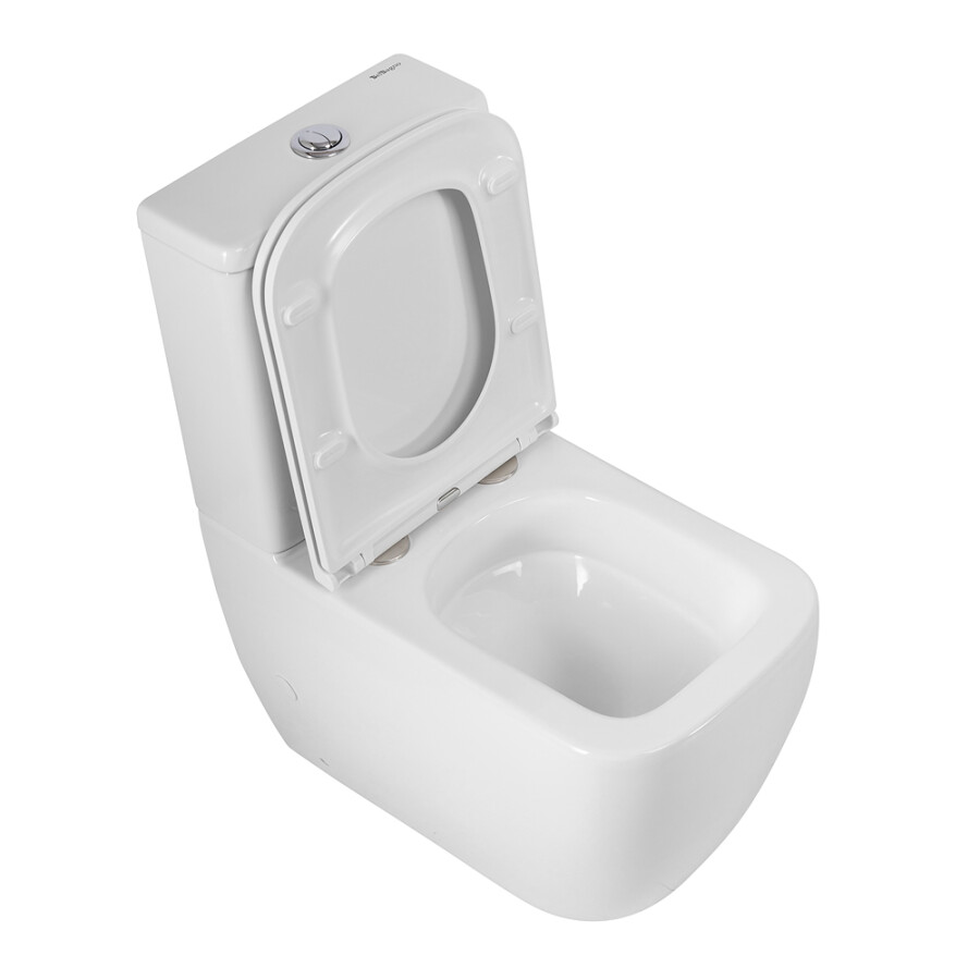 Унитаз-компакт безободковый с сиденьем и смывом TORNADO BelBagno LUCE-TOR BB2197CP-TOR/SC BB2197T