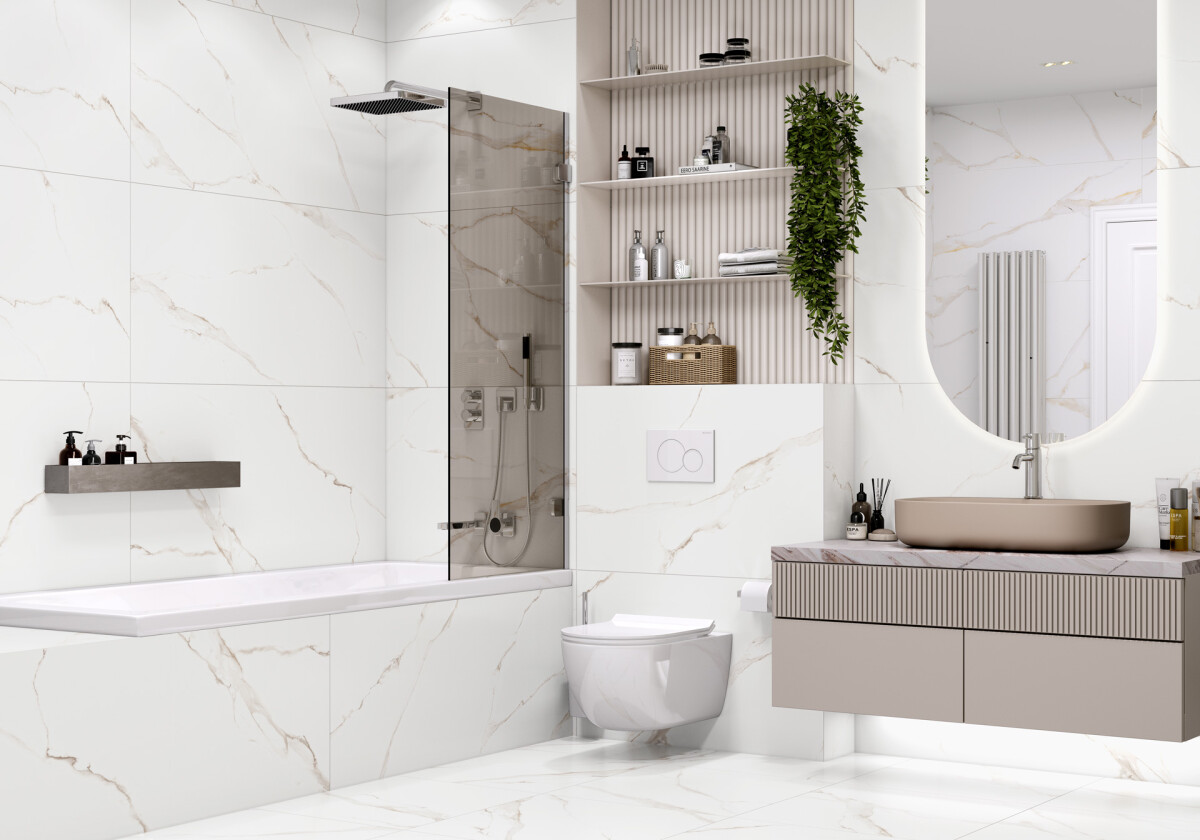 Delacora Calacatta Milazzo Gold Sugar Керамогранит 600 x 1200 x 9.5 60120CMI01