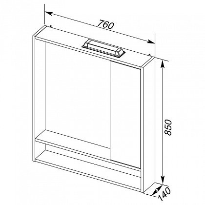 Зеркало-шкаф Aquanet Коста 76*85 00188405