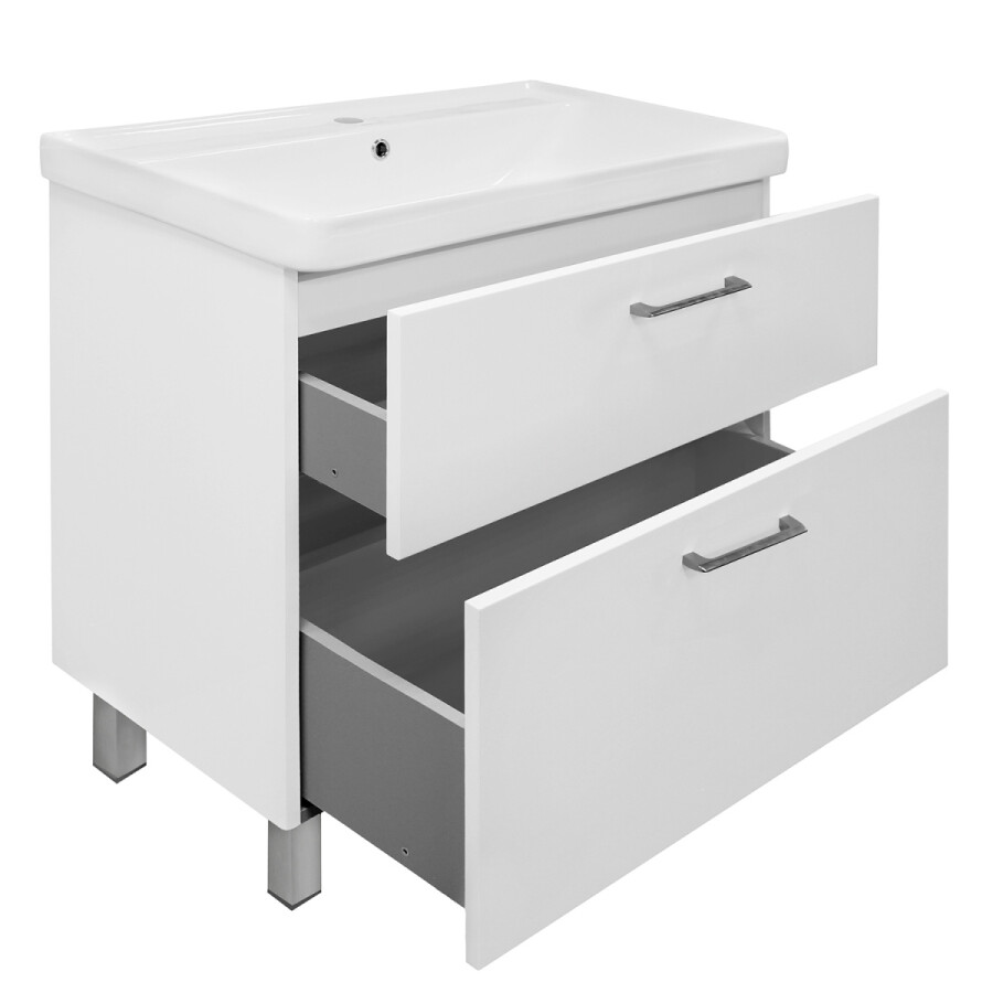 Комплект Тумба Azario Марика 80 Н 800*640*470 напольная с раковиной Fonte 80 OW-00097237