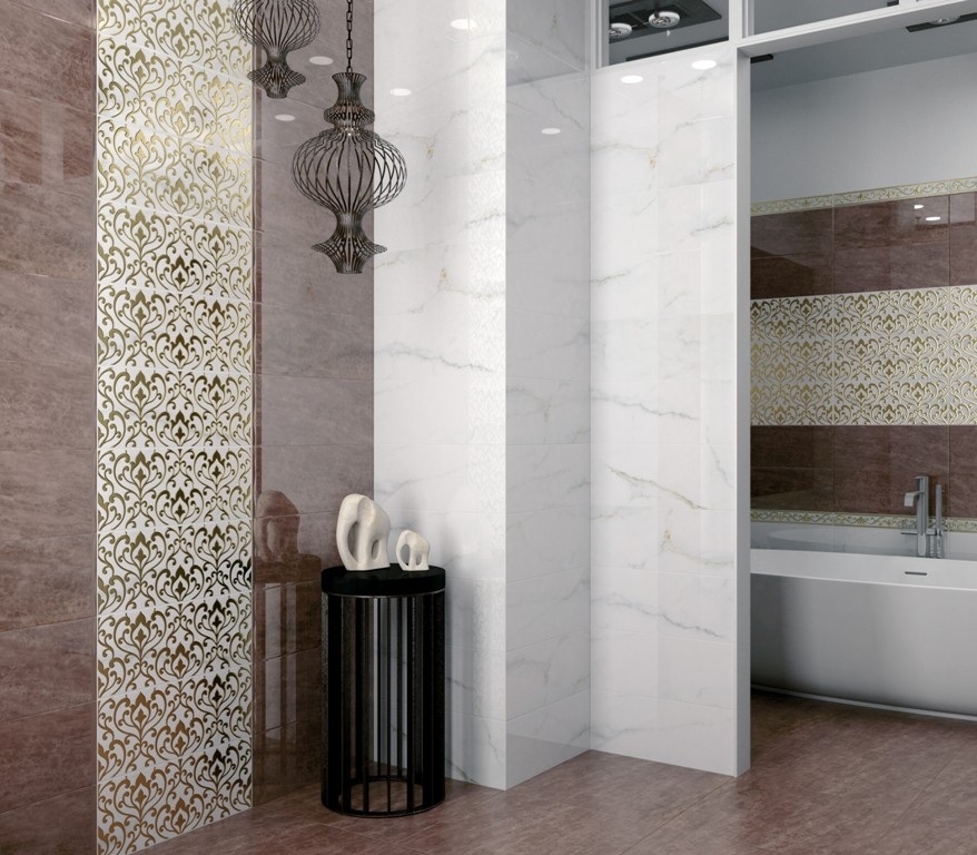 Kerama Marazzi Сари 20х50 см декор настенный белый