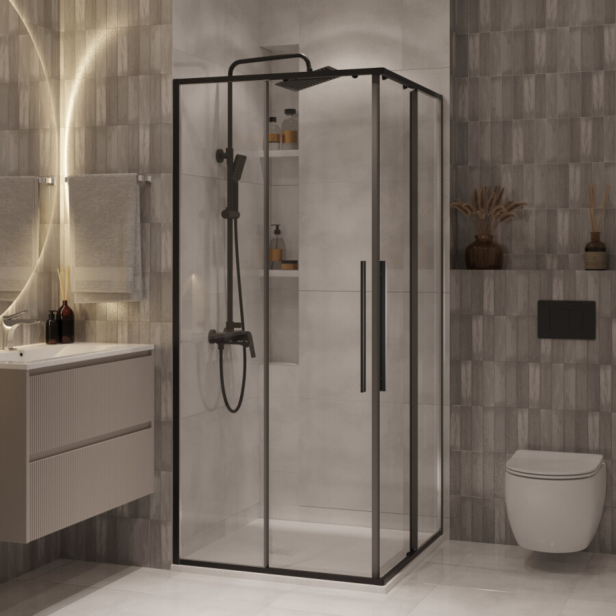 Душевой угол 80x80 Niagara Nova NG 6822-34BLACK