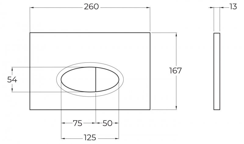 BelBagno кнопка смыва хром BB051CR