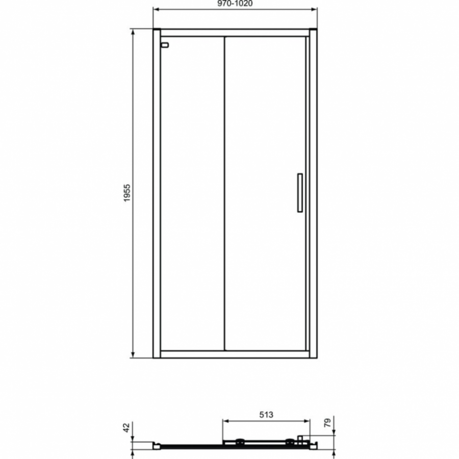 Ideal Standard Connect душевая дверь 100 см K9273V3