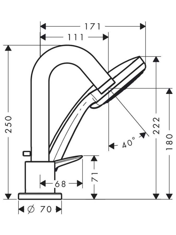 Hansgrohe 71313000S Set HG Logis смеситель для ванны на 3 отверстия (71313000+13439180)