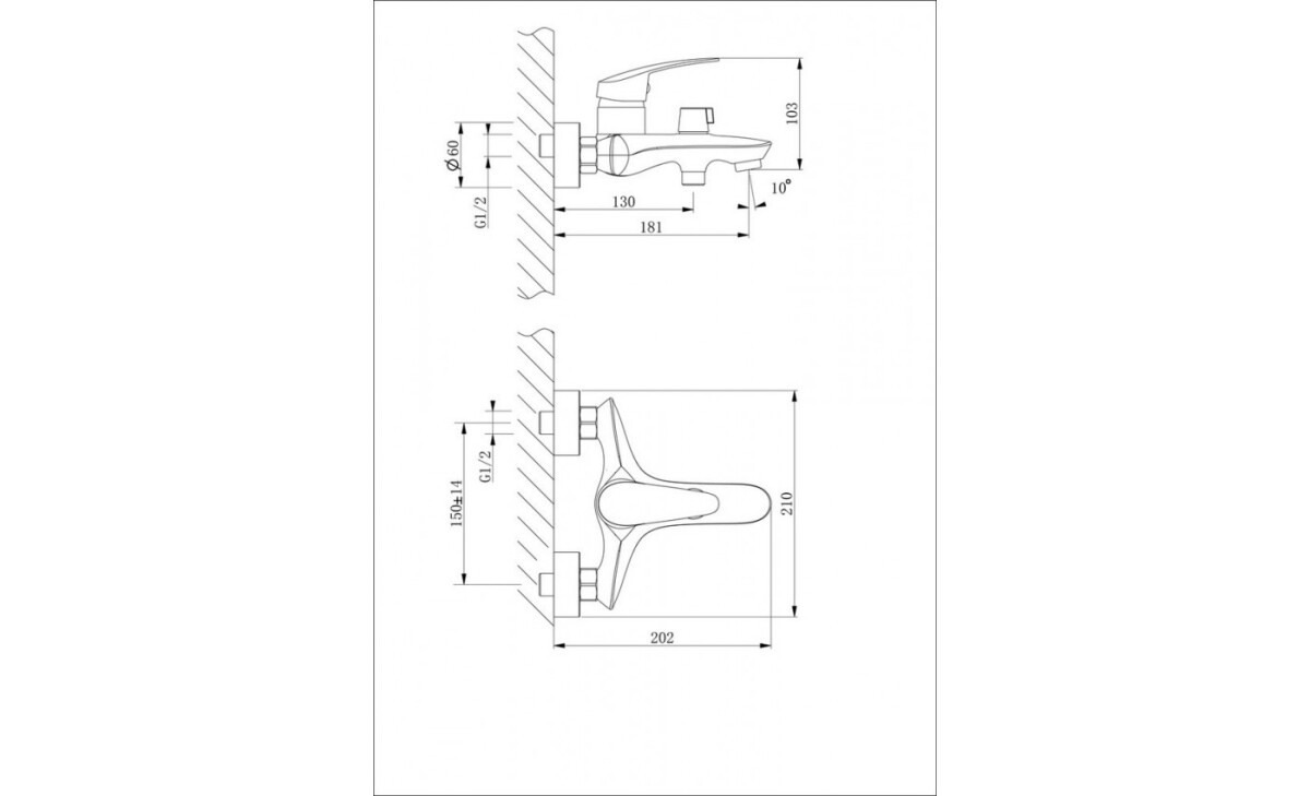 Lemark LM0414C Linara смеситель для ванны хром