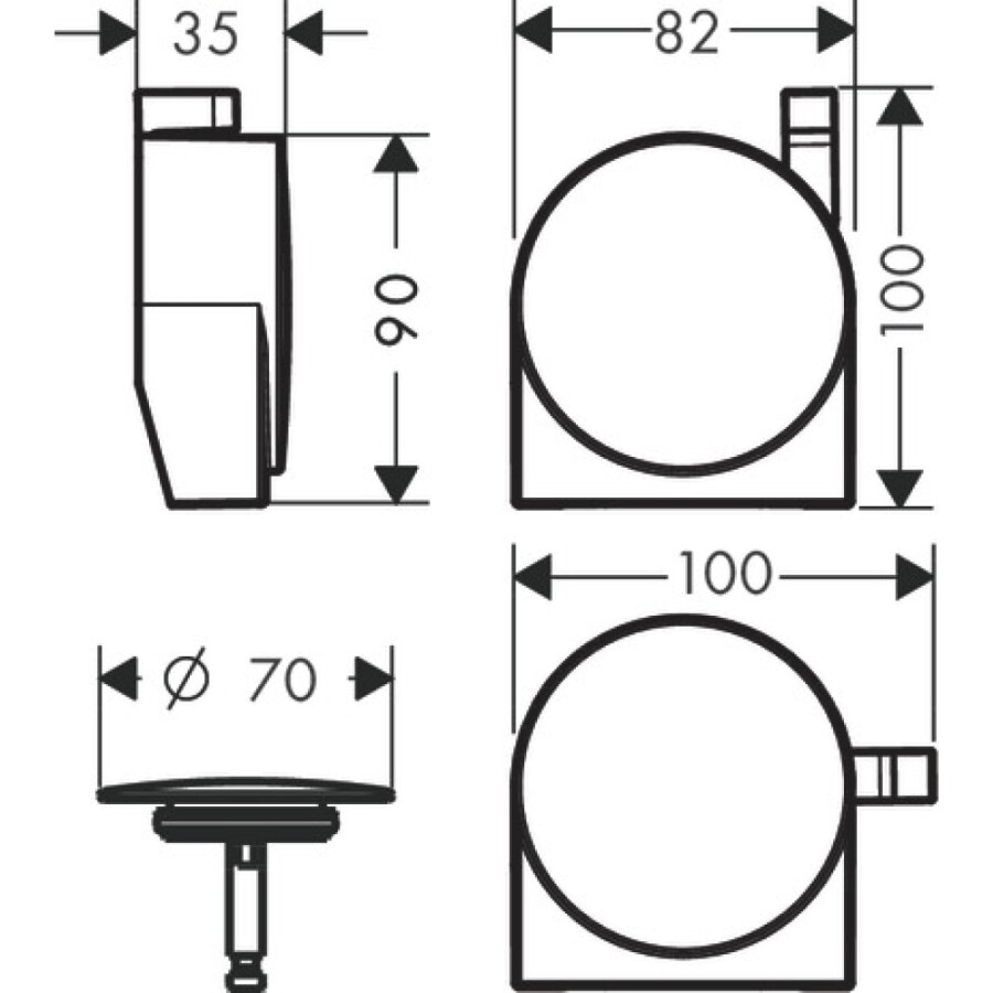 Hansgrohe 58117000S Set HG Exafill S излив на ванну с набором для слива и перелива (58117000+58115180)