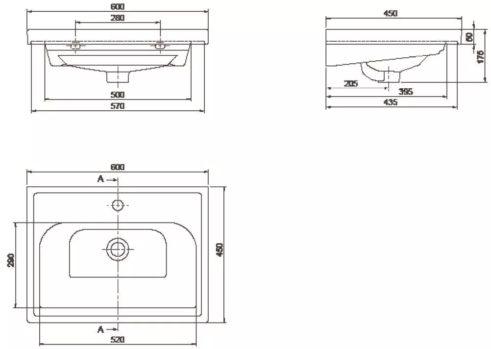 Opadiris CeraStyle FRAME 60 раковина мебельная