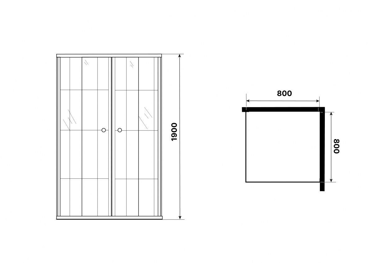 Душевой уголок 80x80 Niagara Eco NG-1008-14QKL