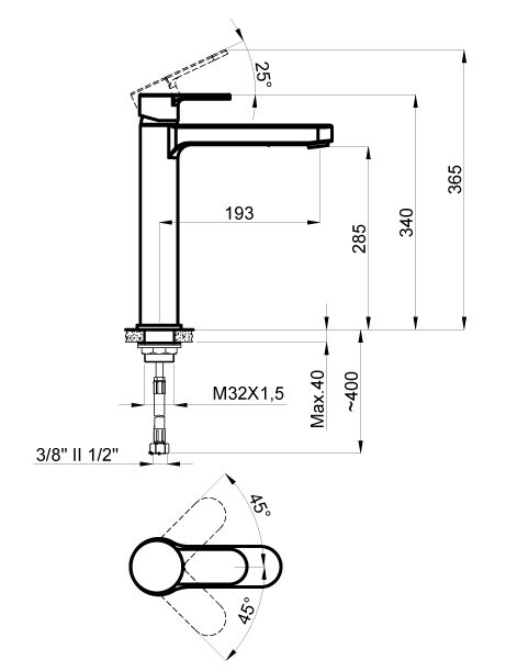 Azario Trvis смеситель для раковины хром AZ-15494551