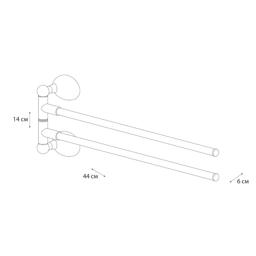 Fixsen полотенцедержатель поворотный двойной GR-3002A
