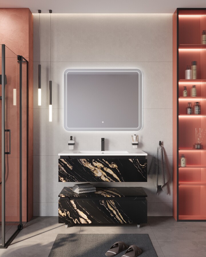 CEZARES SLIDER-1000-1C-SO-NF-P База под раковину подвесная с одним выкатным ящиком 996x476x299 мм