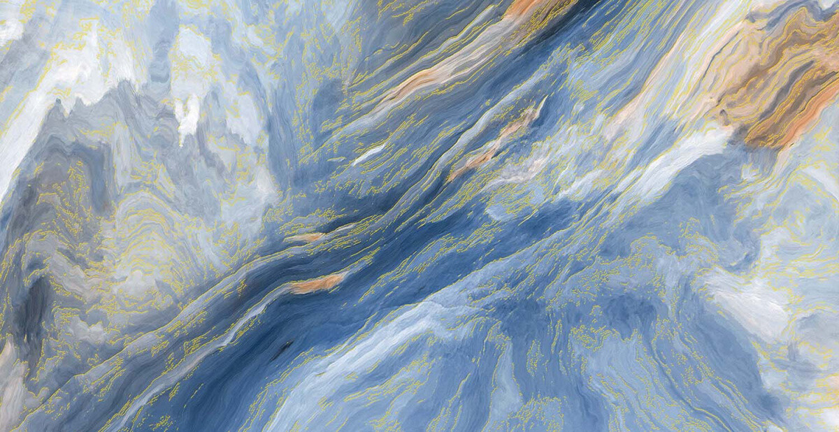 Керамогранит Azario Carlin Aqua Gold 60x120 Carving H18004001G