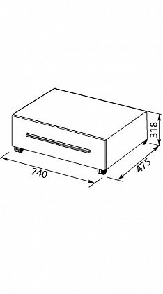 Aquanet Верона тумба подкатная напольная цвет чёрный 75x32x47 см