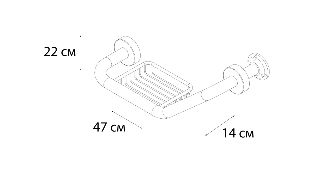 Fixsen поручень для ванной с мыльницей FX-31018