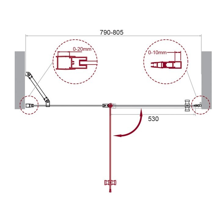 BelBagno душевая дверь ETNA-B-12-60/20-C-Cr 80х195