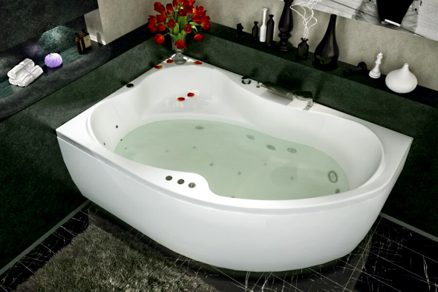 Aquanet Capri 160*100 ванна акриловая асимметричная L