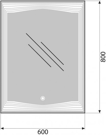 Зеркальное полотно BelBagno 60*80 SPC-LNS-600-800-LED-TCH