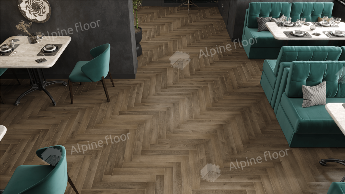 Ламинат Alpine Floor Herringbone LF102-11A Дуб Анжу 606 х 101 х 8 mm