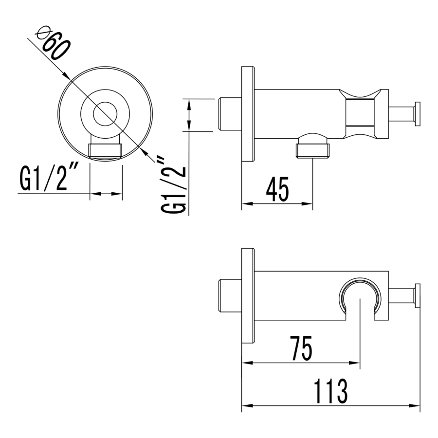 Lemark подключение для душевого шланга с креплением лейки LM1185C