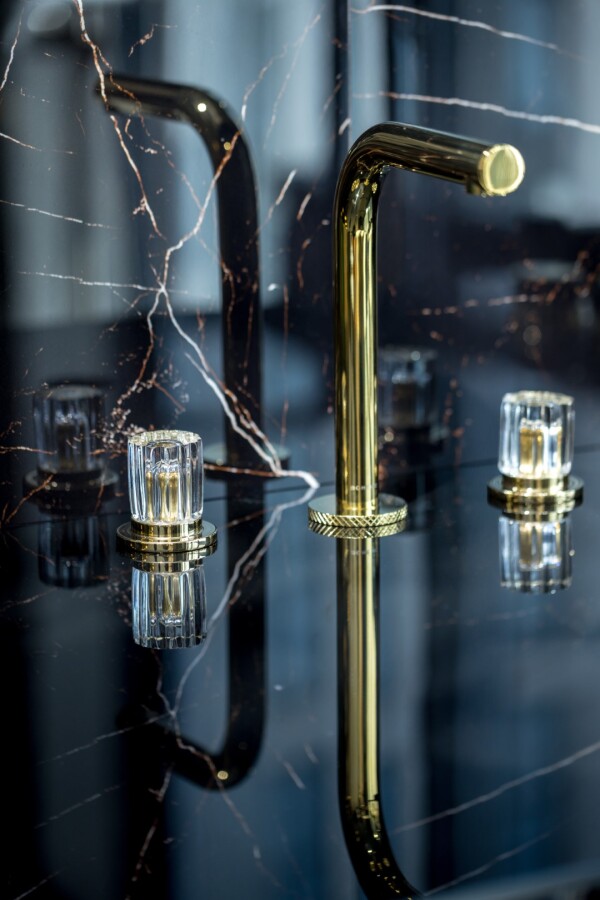 Смеситель для раковины на 3отв. Boheme Elegante Золото 152-G-EL