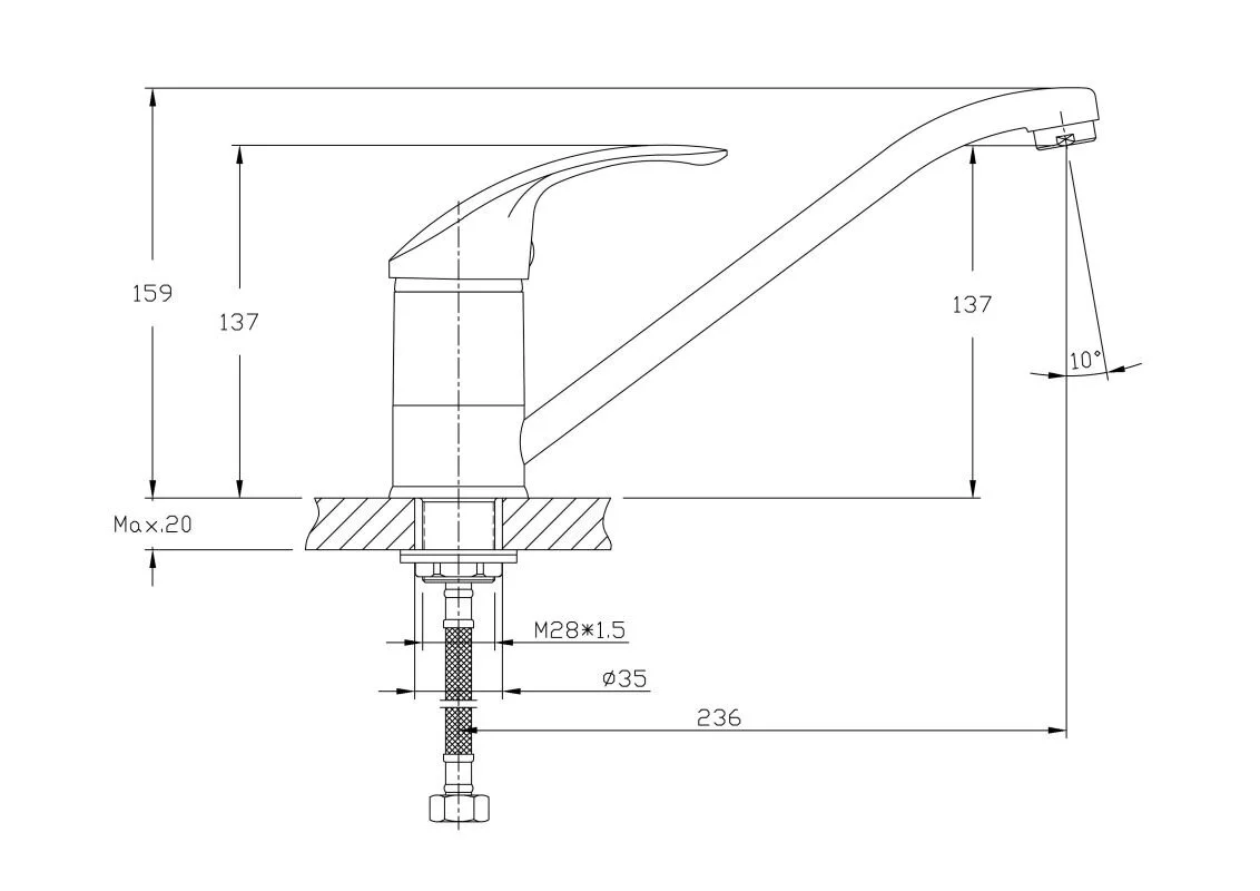 Haiba смеситель для кухни HB4921-7