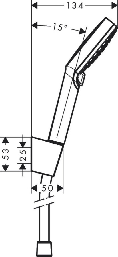 Hansgrohe Crometta Душевой набор Vario с держателем и шлангом 125 см хром-белый матовый 26691400