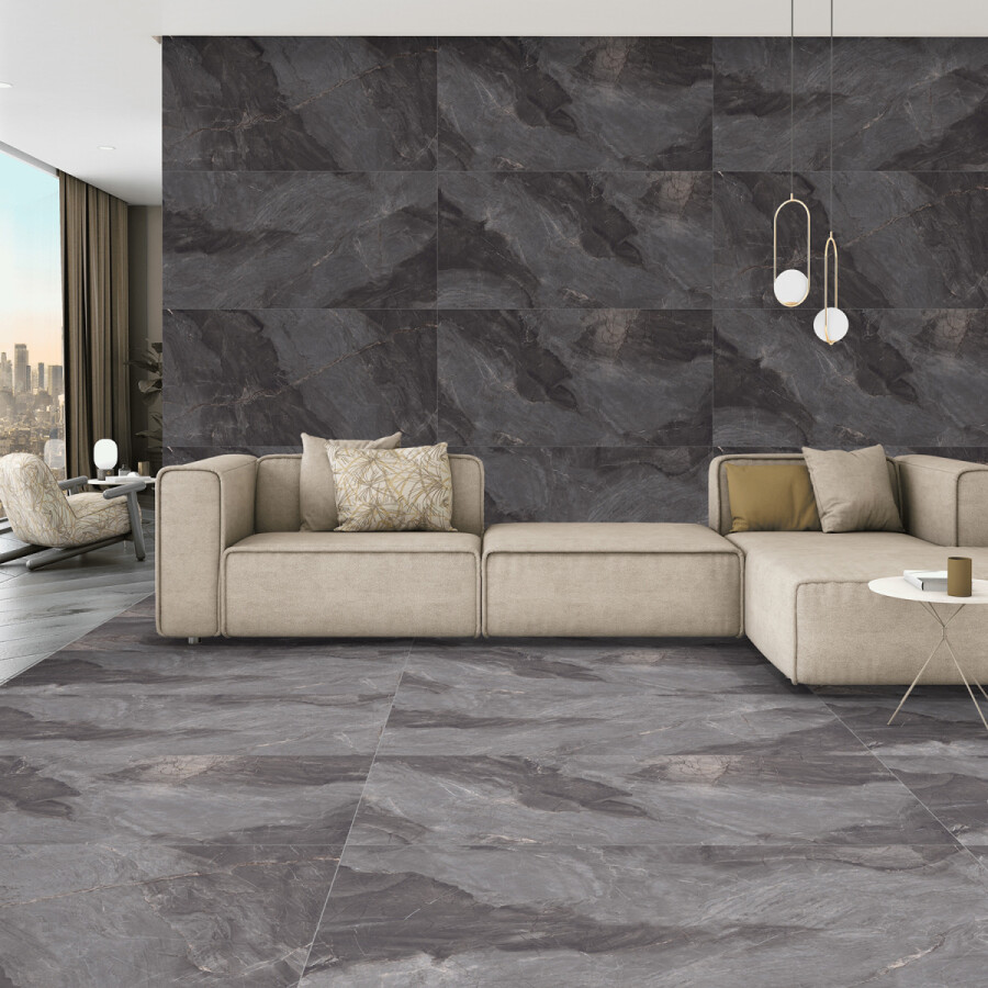 Керамогранит Azario Dorato Charcol 60x120 Carving F4110821132C