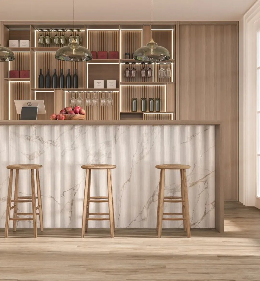 Керамический гранит Kerama Marazzi Прованс Лавр бежевый матовый обрезной 13x80x0,9 KM1380G0011R