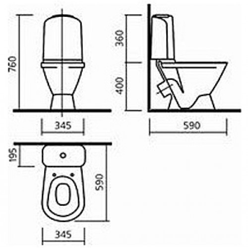 Sanita Luxe Classic CSCSLCC01040611 унитаз напольный