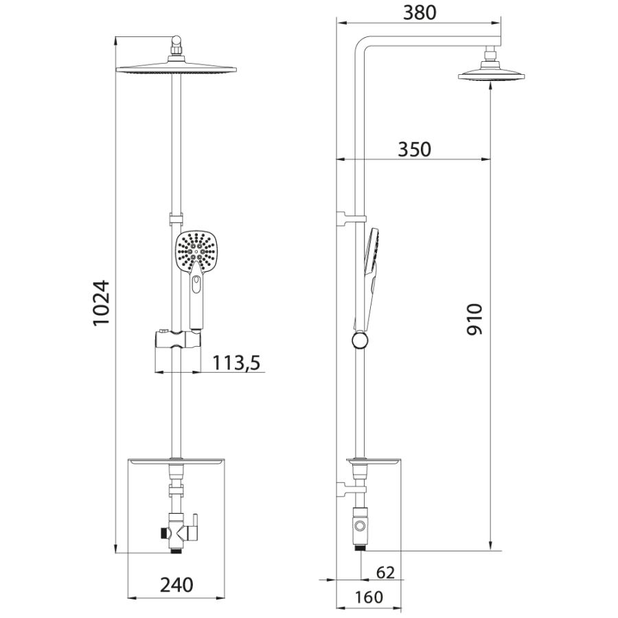 Lemark душевой гарнитур без смесителя LM8805C