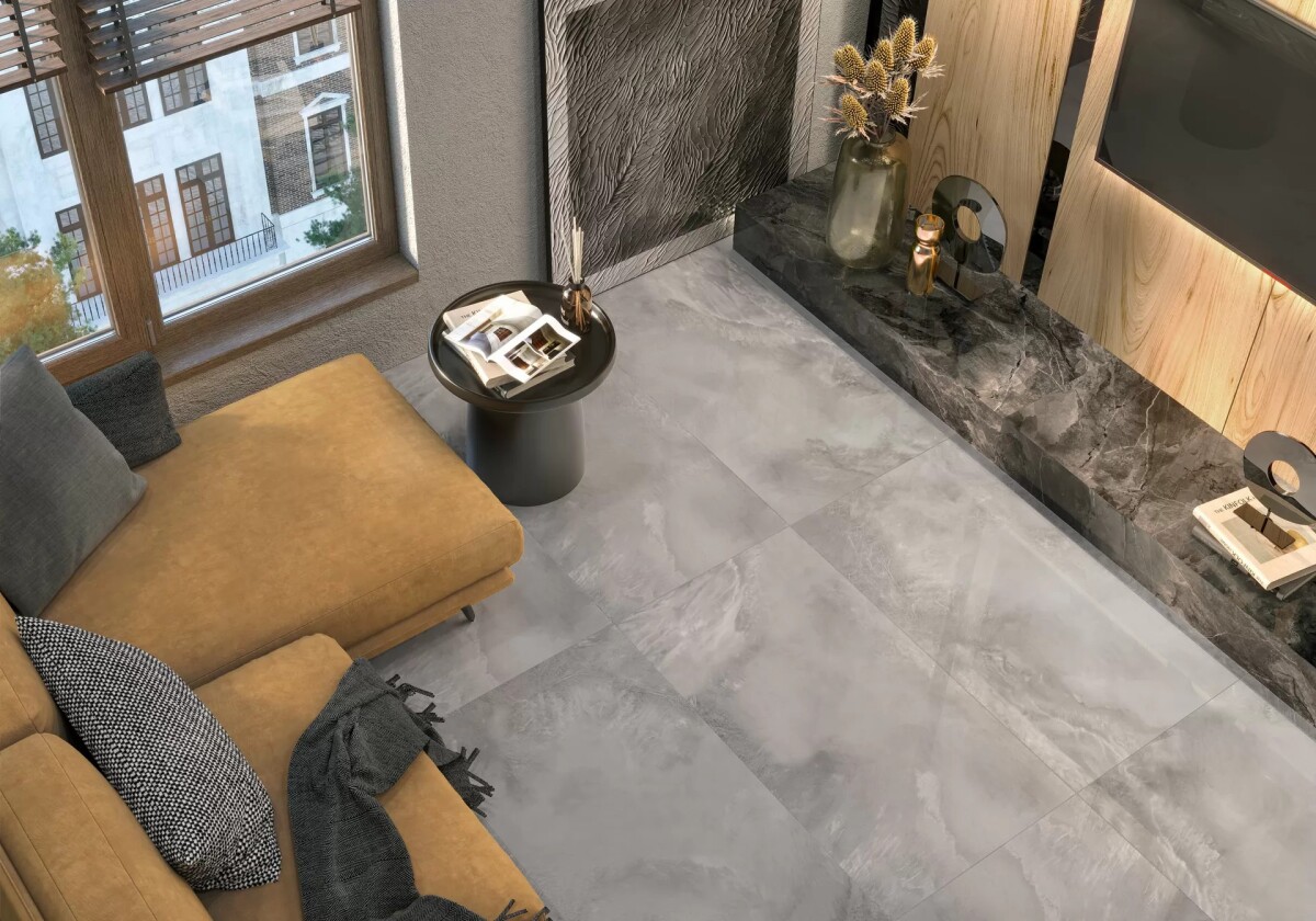 Керамогранит 60120ELX15P LCM Elixir Gray Полированный 600 x 1200 x 7 мм.