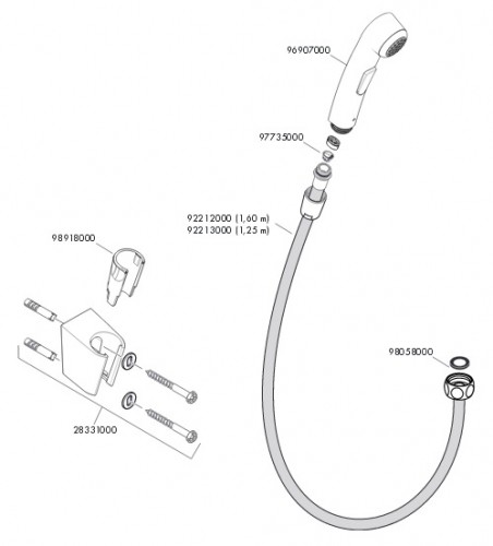 Hansgrohe 32128000 Гигиенический душ