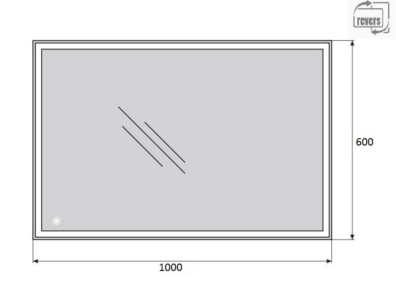 Зеркальное полотно BelBagno 100*60 SPC-GRT-1000-600-LED-TCH