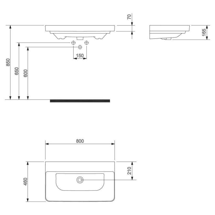 Opadiris Otto Bagno Vivace 80 раковина мебельная