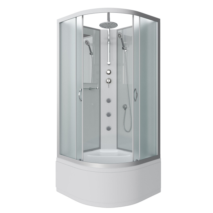 Niagara NG 2308-14BKTG Душевая кабина 90x90 Без крыши с тропическим душем и гидромассажем 23081424BKTG