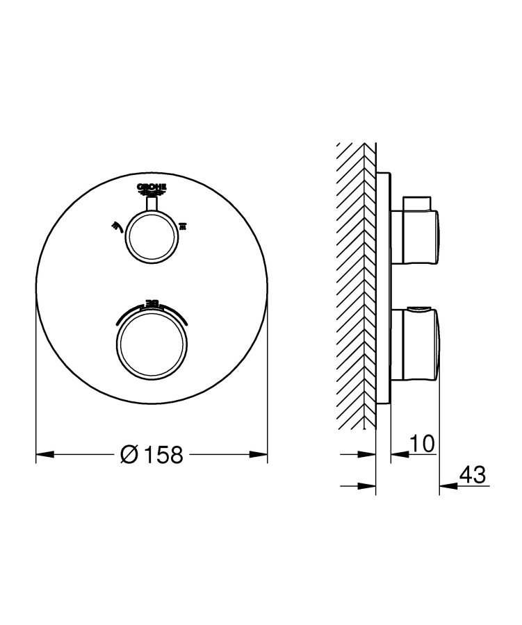 Grohe Grohtherm смеситель для душа 24076000