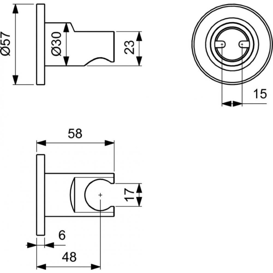 Ideal Standard фиксированный держатель для душевой лейки BC806XG